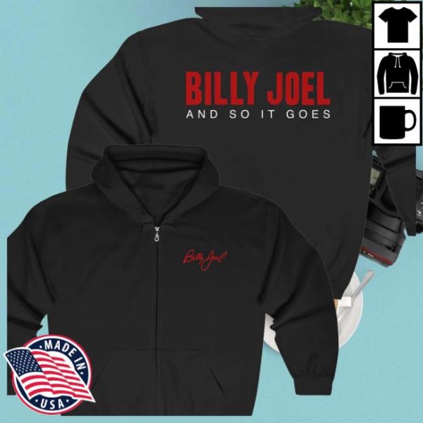Billy Joel Shop Store New Billy Joel And So It Goes Title Zip Hoodie