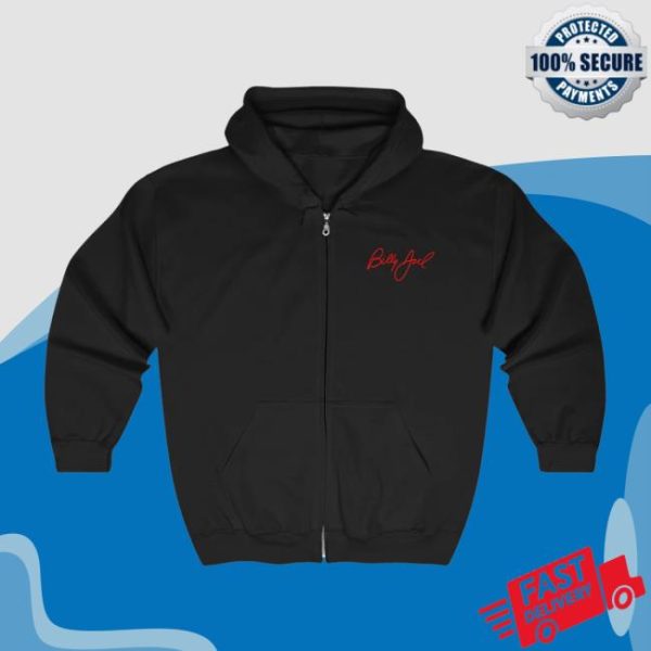 Billy Joel Shop Store New Billy Joel And So It Goes Title Zip Hoodie