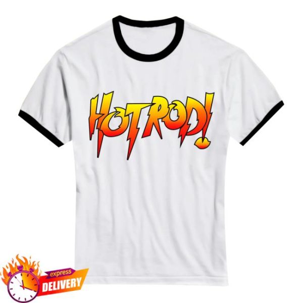 Spoofytees Store Merch Rowdy Roddy Piper Logo Hot Rod Wrestling Professional Wrestler Ringer T Shirt