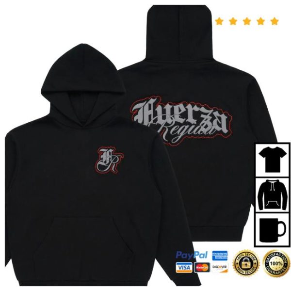 Fuerza Regida Store Merch Stones Black Hoodie