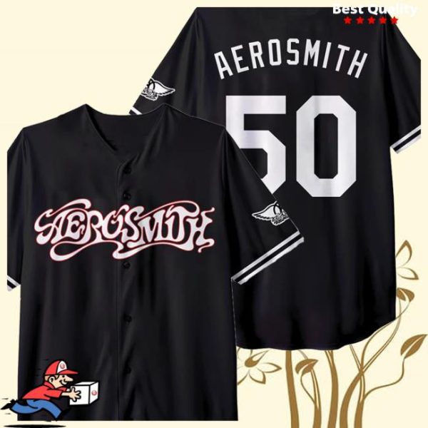 Aerosmith Store Merch 50 Years Baseball Jersey