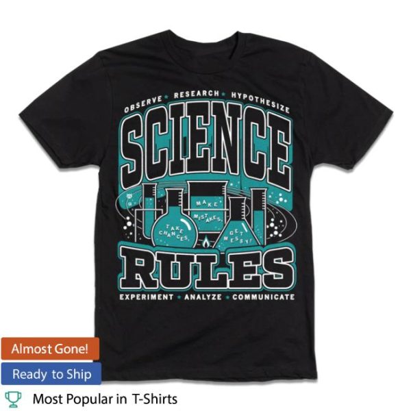 Raygunsite Store Merch Science Rules Max Collegiate Shirt