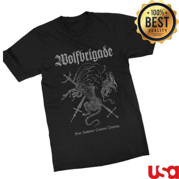 Indiemerchstore Wolfbrigade Fear Subvert Control Destroy T-Shirt