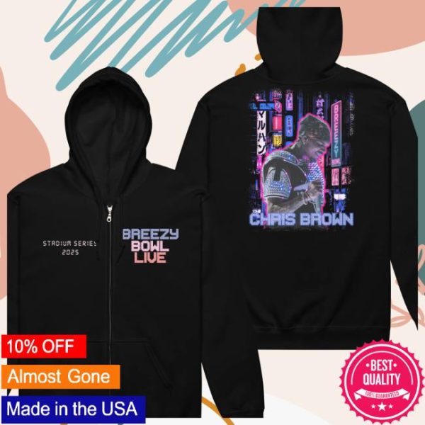 Shopchrisbrown Store Merch Breezy Bowl Xx Light Bright Zip Up Hoodie