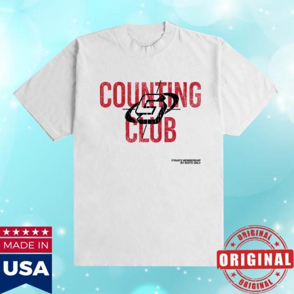 Outrank Brand Store Merch Stack And Count Ultra Heavyweight White T-Shirt