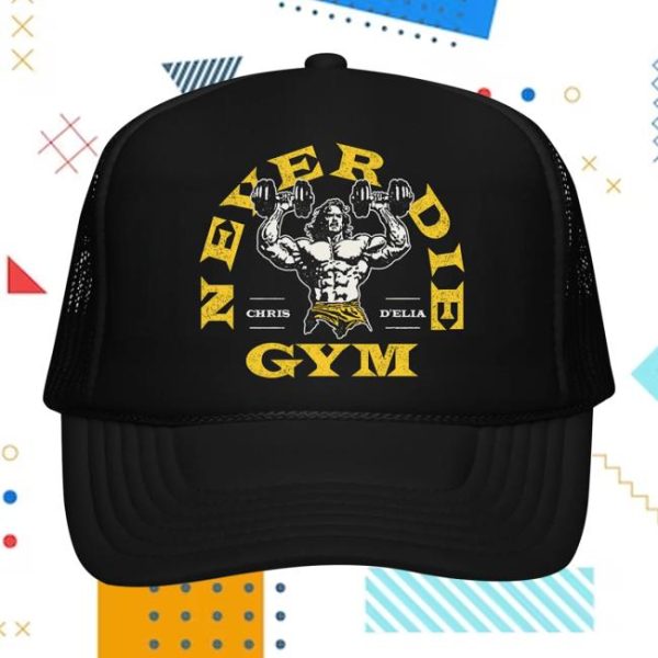 Chrisdelia Store Merch Never Die Gym Black Trucker