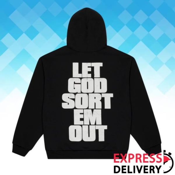 Letgodsortemout Store Merch Kaws X Clipse Let God Sort Em Out Shield Hoodie