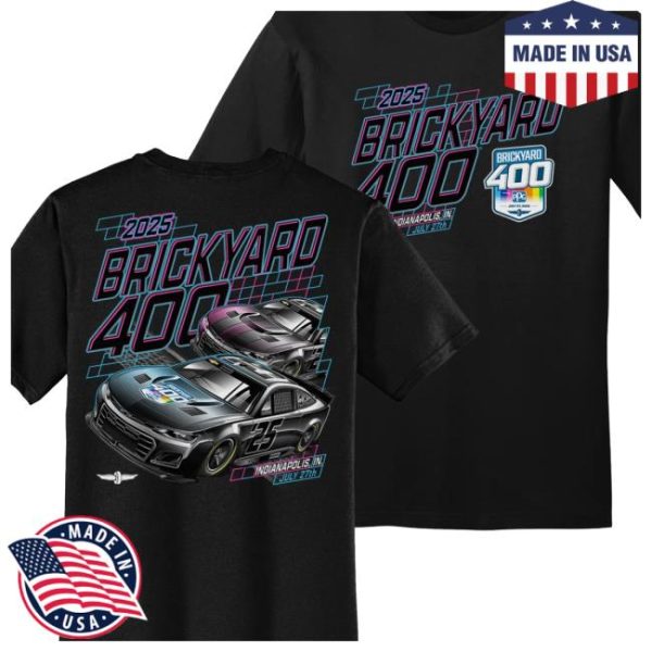 Indianapolis Motor Speedway Store Merch 2025 Brickyard 400 Ghost Car T-Shirt