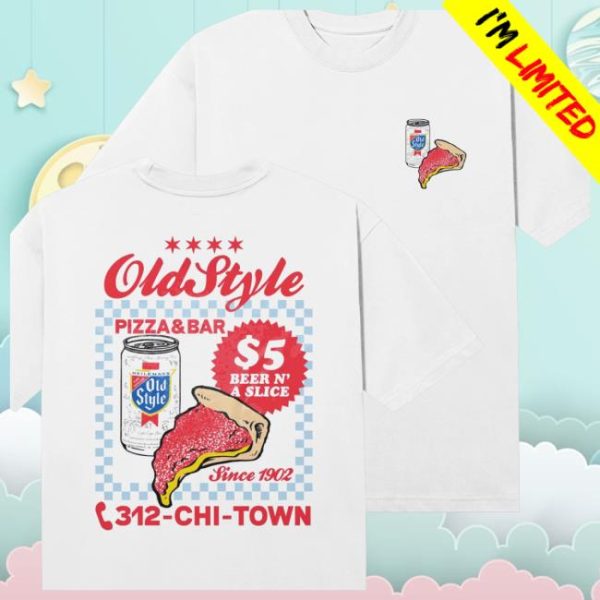 Old Style Beer Store Merch Color Pizza &Bar Tee