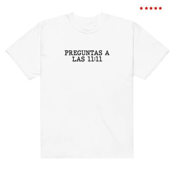 Universal Music Store Merch Preguntas A Las 11:11 Tracklist White Tee