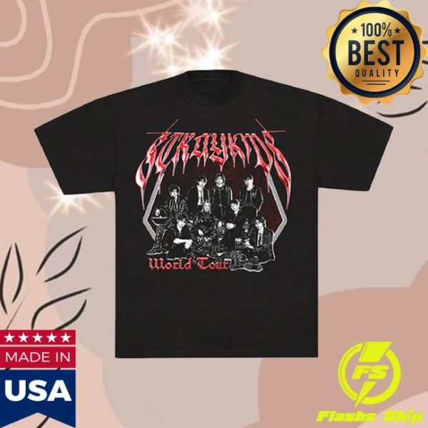 Stray Kids Store Merch Dominate Tour Black T-Shirt
