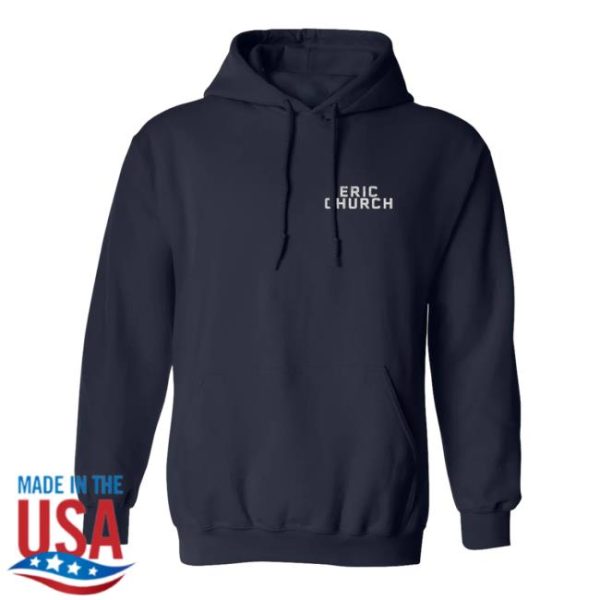 Eric Church Store Merch Red Rocks Event Navy Hoodie