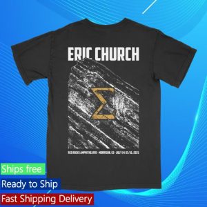 Eric Church Store Merch Red Rocks Event Black T-Shirt