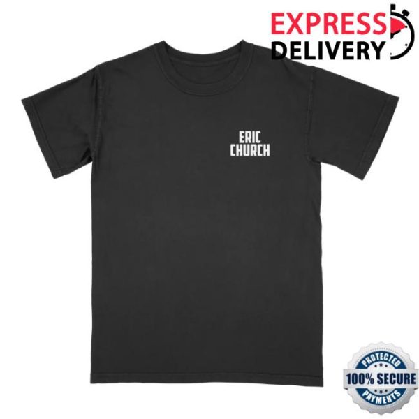 Eric Church Store Merch Red Rocks Event Black T-Shirt