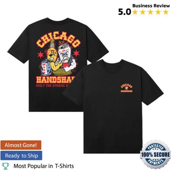 Old Style Beer Merch Store Shop Chicago Handshake Tee