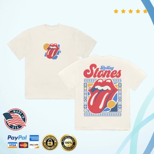 The Rolling Stones Shop Store Merch Beige Summer T-Shirt
