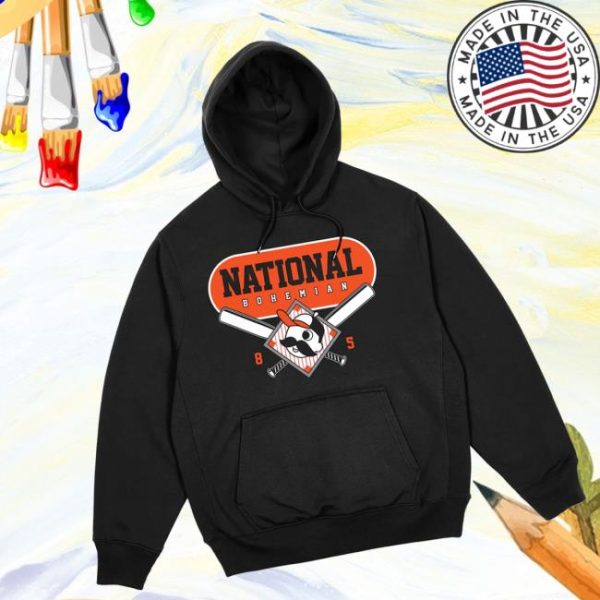 National Bohemian Store Merch Baseball Season Black Hoodie