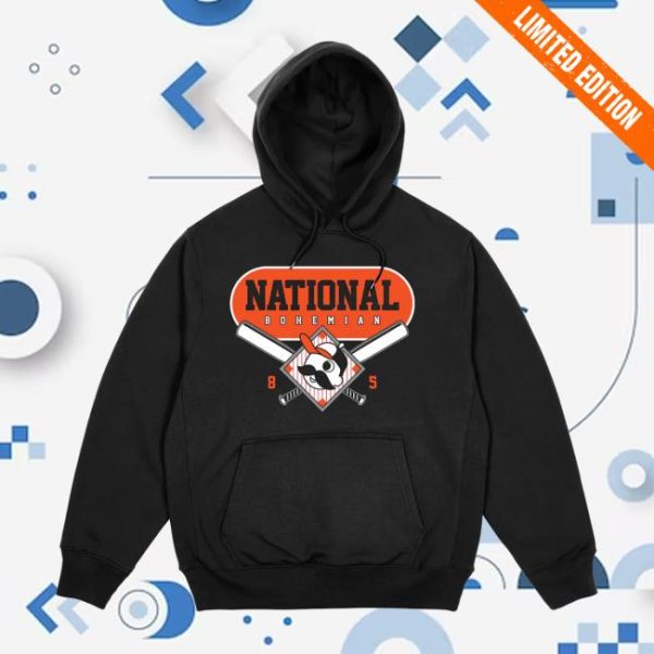 National Bohemian Store Merch Baseball Season Black Hoodie