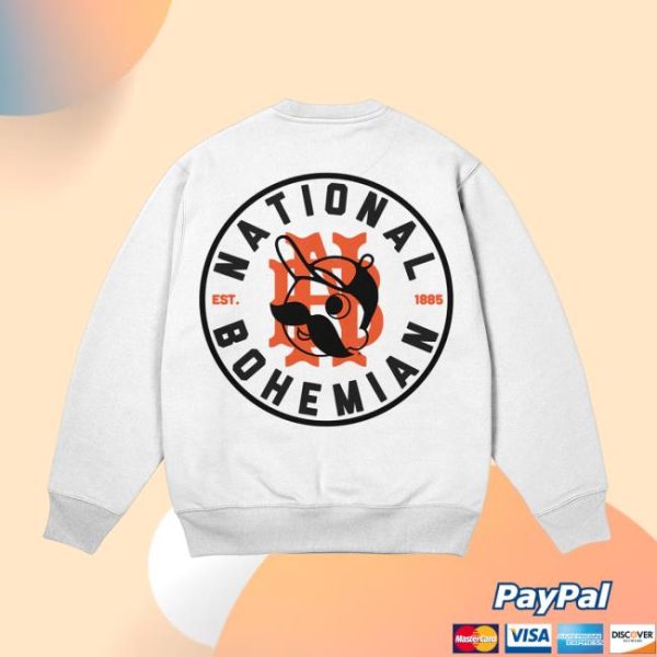 National Bohemian Store Merch National Bohemian White Crewneck