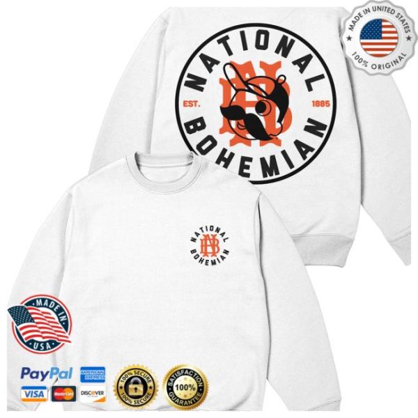 National Bohemian Store Merch National Bohemian White Crewneck