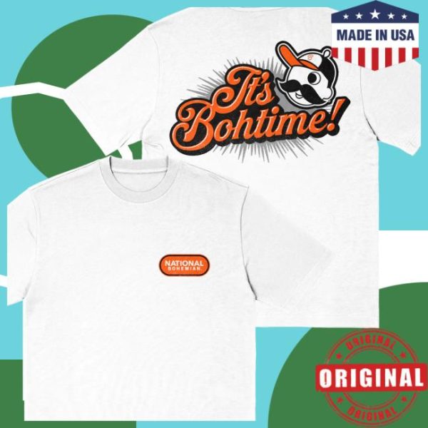 National Bohemian Store Merch Bohtime White Tee