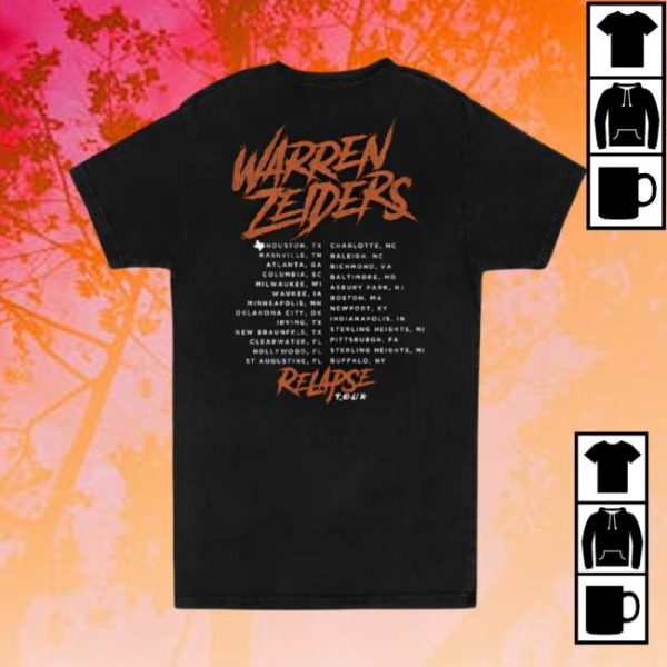Warren Zeiders Store Merch Black Relapse Tour T-Shirt