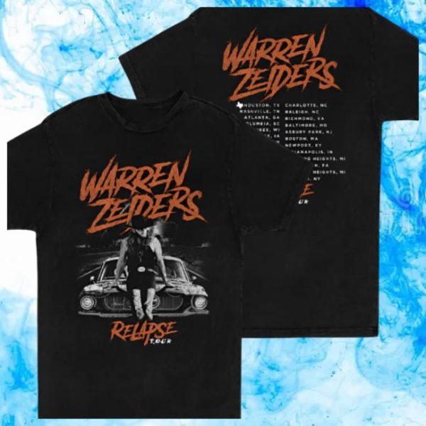 Warren Zeiders Store Merch Black Relapse Tour T-Shirt