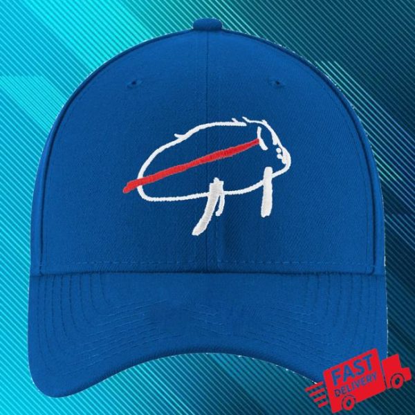 Buffalo Bills Merch Store Shop Buffalo Bills New Era Josh Allen Billustration 9Forty Blue Hat