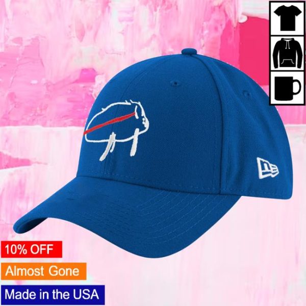 Buffalo Bills Merch Store Shop Buffalo Bills New Era Josh Allen Billustration 9Forty Blue Hat
