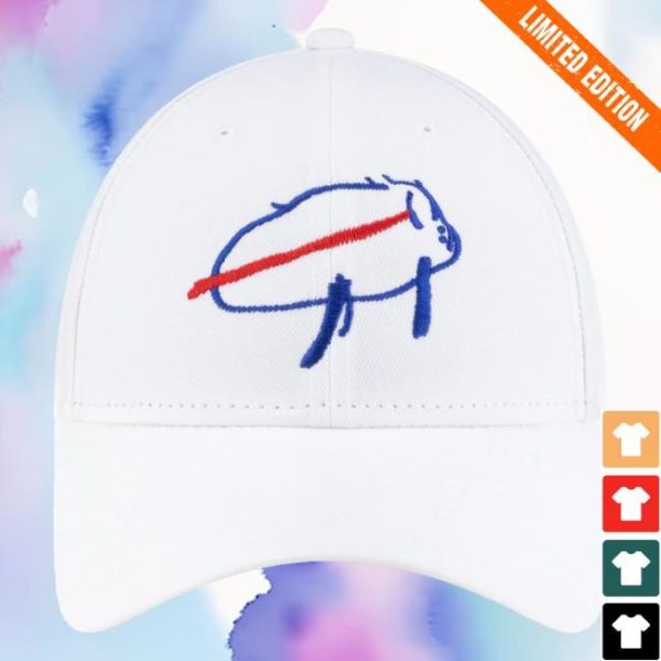 Buffalo Bills Merch Store Shop Buffalo Bills New Era Josh Allen Billustration 9Forty White Hat
