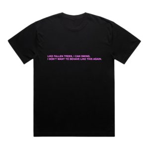 Presidentband Store Merch Fallen Trees Lyric Black Tee