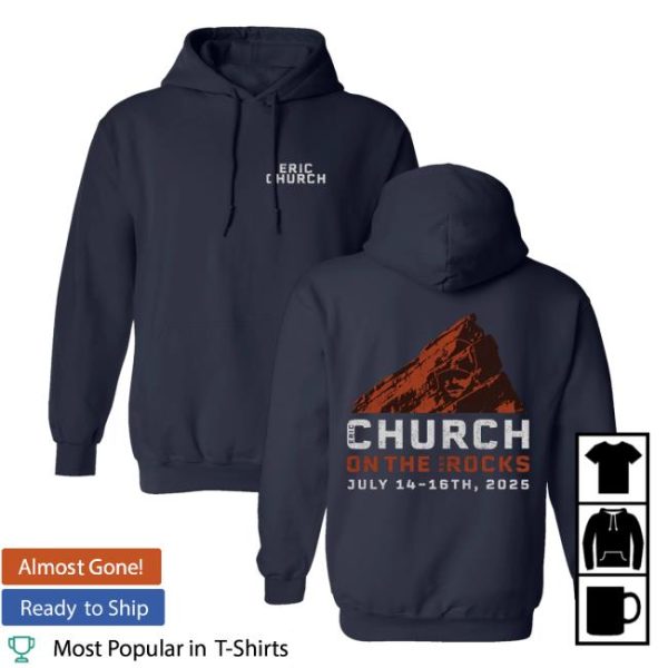 Eric Church Merch Store Shop Red Rocks Event Hoodie Navy