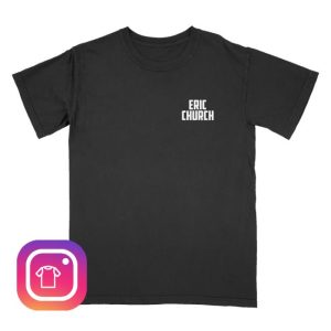 Eric Church Merch Store Shop Red Rocks Event T-Shirt Black