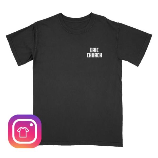 Eric Church Merch Store Shop Red Rocks Event T-Shirt Black