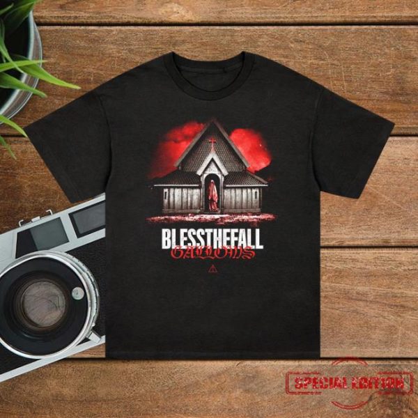 Rise Records Store Merch Blessthefall Gallows Album Art Black T-Shirt