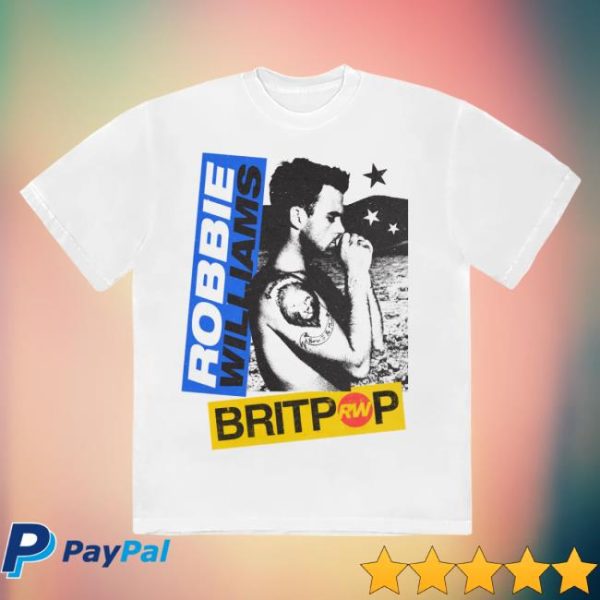 Robbie Williams Store Merch Vintage-Style Tour Date T-Shirt