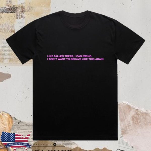 President Band Merch Store Shop Fallen Trees Lyric Tee Black