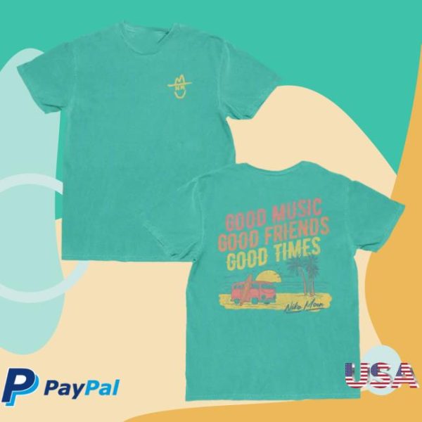Niko Moon Store Merch Good Music, Good Friends Tee