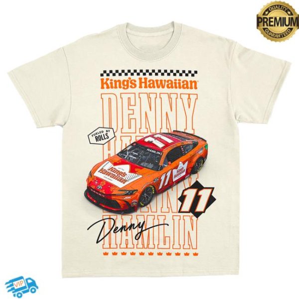 Denny Hamlin Store Merch Natural Kings Hawaiian Tee