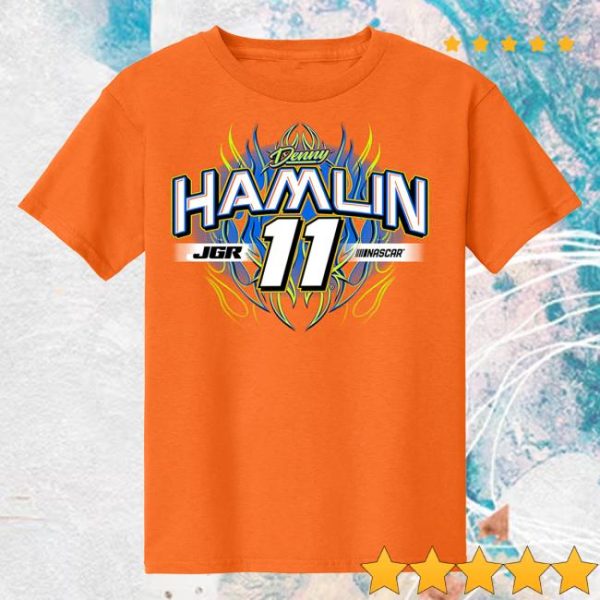 Denny Hamlin Store Merch Youth Orange 11 Tee