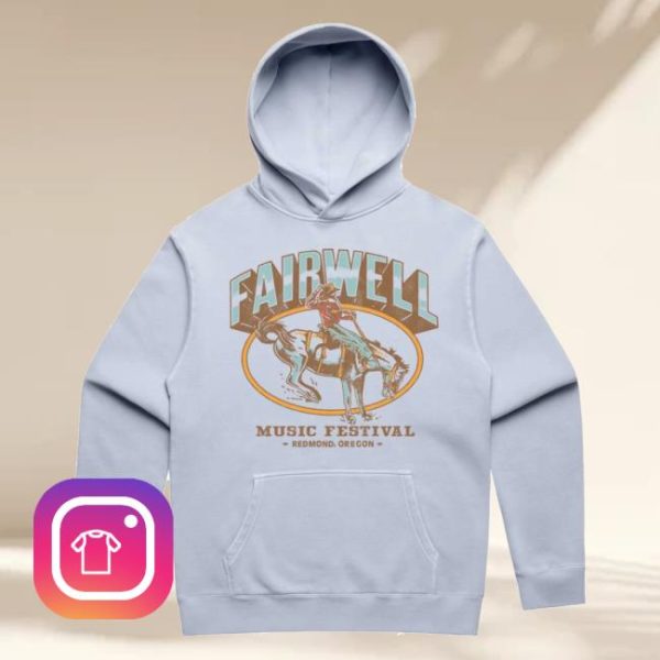 Fairwell Festival Store Merch 2025 Buckin’ Bronco Hoodie
