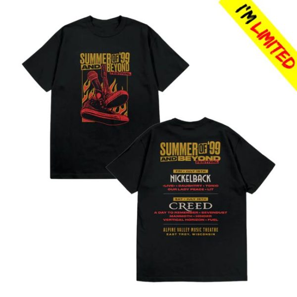 Creed Store Merch Summer Of ’99 And Beyond Festival Sneakers Tee