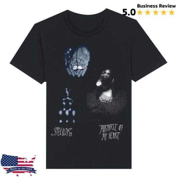 Lo-Fi Store Merch Spellling Portrait Of My Heart Black T-Shirt