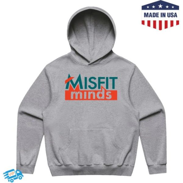 Shaggers Merch Store Shop Misfit Minds Hoodie Grey Marle