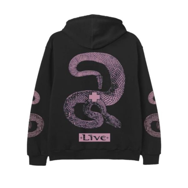 Livetheband Store Merch Black Snake Zip Hoodie