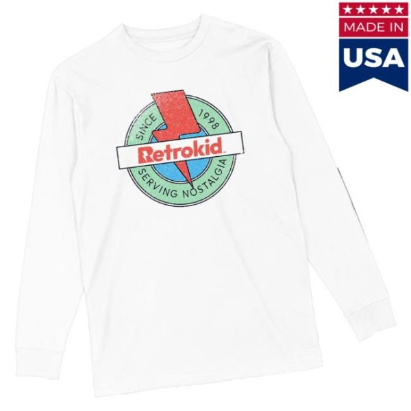 Retrokid Merch Store Shop Retrokid Originals 90S Long Sleeve White