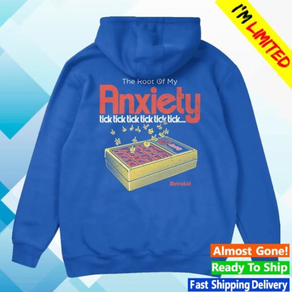 Retrokid Merch Store Shop Retrokid Originals Anxiety Hoodie Royal