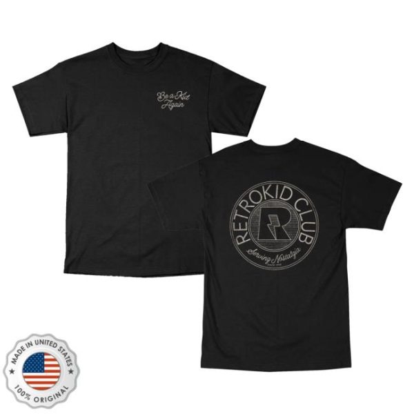 Retrokid Merch Store Shop Retrokid Originals Be A Kid T-Shirt Black