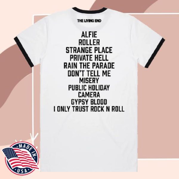 Sound-Merch Store The Living End I Only Trust Rock N Roll Lp Ringer Shirt
