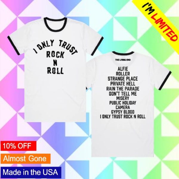 Sound-Merch Store The Living End I Only Trust Rock N Roll Lp Ringer Shirt